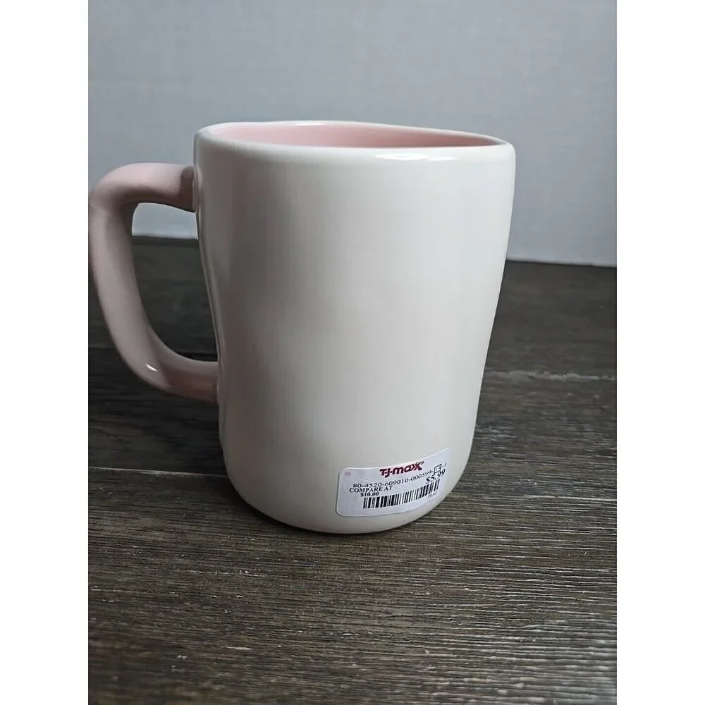 NWT Rae Dunn Artisan Hot Chick Easter Mug Pink Handle Interior Spring 2021